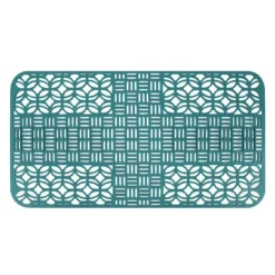 Måtter & Gitter Til Køkkenvaske>Vaskmåtter Silikone Anti-Slip Varmebestandig 66x35cm Stor størrelse Firkantet udhulet vaskbeskytter til køkkengrøn