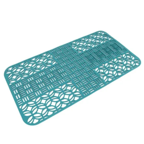 Måtter & Gitter Til Køkkenvaske>Vaskmåtter Silikone Anti-Slip Varmebestandig 66x35cm Stor størrelse Firkantet udhulet vaskbeskytter til køkkengrøn