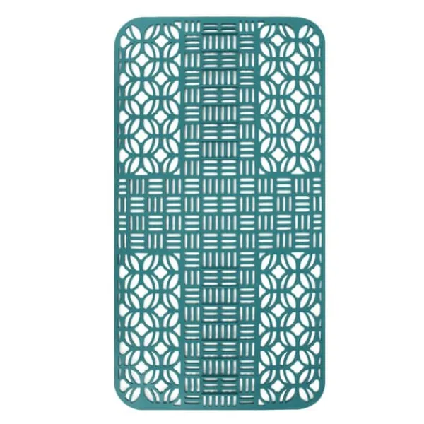 Måtter & Gitter Til Køkkenvaske>Vaskmåtter Silikone Anti-Slip Varmebestandig 66x35cm Stor størrelse Firkantet udhulet vaskbeskytter til køkkengrøn