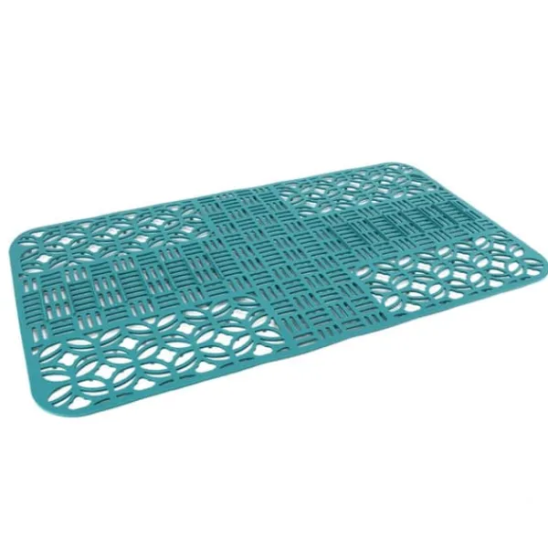 Måtter & Gitter Til Køkkenvaske>Vaskmåtter Silikone Anti-Slip Varmebestandig 66x35cm Stor størrelse Firkantet udhulet vaskbeskytter til køkkengrøn