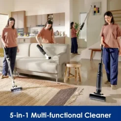 Gulvstøvsugere>Våd Tør Støvsuger, Selvrensende Funktion, ZeroTangle Børste, Forlænget Batterilevetid