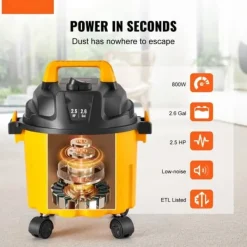 Våd/Tør Shop Støvsuger 10L 2 Peak HP m/ Rige Tilbehør, Stærk Sugning, Praktisk og Effektiv Best