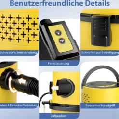 Våd-tør støvsuger, 44,5x35x50 cm, Gul og Sort Best