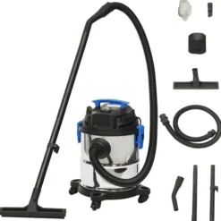 Grovstøvsugere>Våd-/tørstøvsuger 1200 W med 20 l kapacitet | Farve: Sølv | 3-i-1 funktion