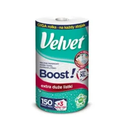 Velvet Boost papirhåndklæde! 1 rulle New