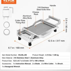 VEVOR Osteskærer, Holdbart Rustfrit Stål, Præcis Skæring,1 cm 2 cm Hot