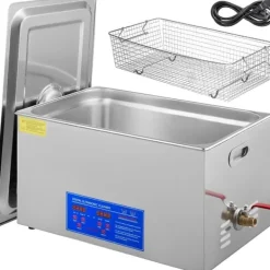 Ultralydsrenser>VEVOR Ultrasonic Rengøringsmiddel, Høj Ultrasonisk Effekt, Store Kapacitetsmuligheder,22L