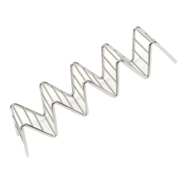 Tilbehør Til Madservering>V-formet tacoholderstativ i rustfrit stål - 4-5 riste - Madreol til hjemmekøkken - 6,3x22,5x4,5 cm/2,5x8,9x1,8in