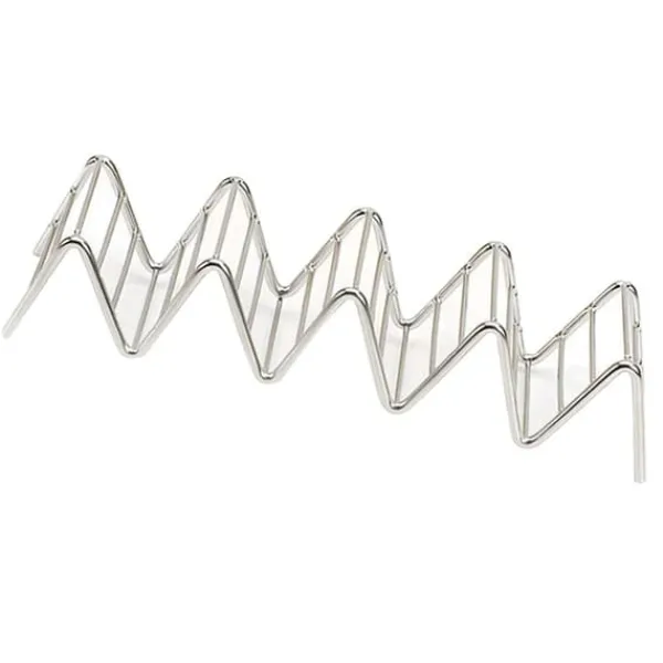 Tilbehør Til Madservering>V-formet tacoholderstativ i rustfrit stål - 4-5 riste - Madreol til hjemmekøkken - 6,3x22,5x4,5 cm/2,5x8,9x1,8in
