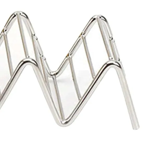 Tilbehør Til Madservering>V-formet tacoholderstativ i rustfrit stål - 4-5 riste - Madreol til hjemmekøkken - 6,3x22,5x4,5 cm/2,5x8,9x1,8in