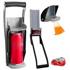 Vægmonteret dåseknuser i aluminium med blødt håndtag til nem genbrug Discount