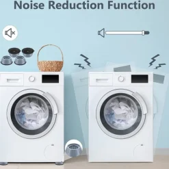 Vibrationsdæmpende fødder til vaskemaskine / tørretumbler Grå 8-pack Discount