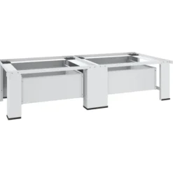 vidaXL dobbelt sokkel m. skuffer til vaskemaskine og tørretumbler hvid - Tilbehør til vaskemaskiner & tørretumblere Hot