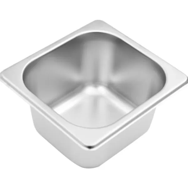 vidaXL gastronorm beholder med 4 GN 1/6-beholdere rustfrit stål - Holdere til køkkenredskaber Clearance