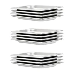 vidaXL Tilbehør Til Madservering>gastronorm beholder 12 stk. GN 1/4 20 mm rustfrit stål - Varmebordspander