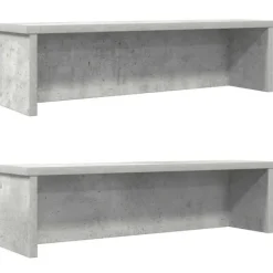 vidaXL Opbevaringskroge & Hylder>køkkenreoler kan stables 2 stk. 60x15x16 cm betongrå