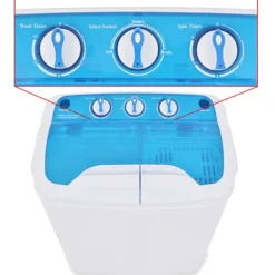 vidaXL mini-vaskemaskine dobbelttromle 5,6 kg - Vaskemaskiner Best
