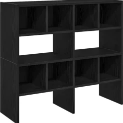 vidaXL Tøj- & Garderobeopbevaring>skostativer stabelbare 2 stk. 89,5x30x40 cm sort-eg