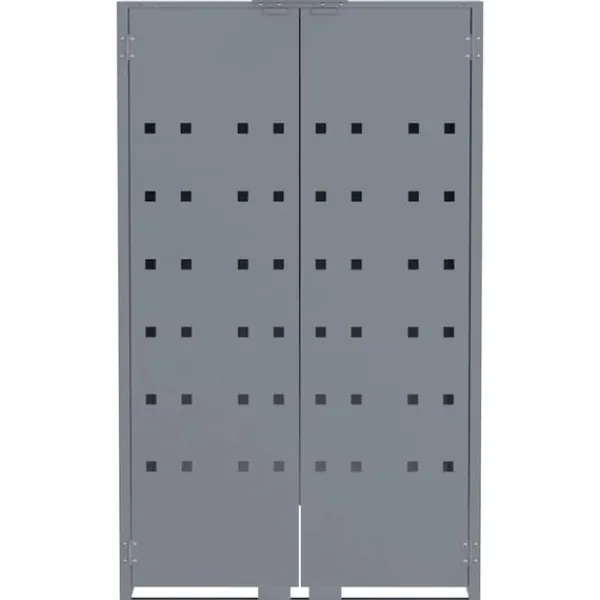 vidaXL Tilbehør Til Affaldshåndtering>skraldespandsskjuler 69x79x117 cm 1 rum stål grå