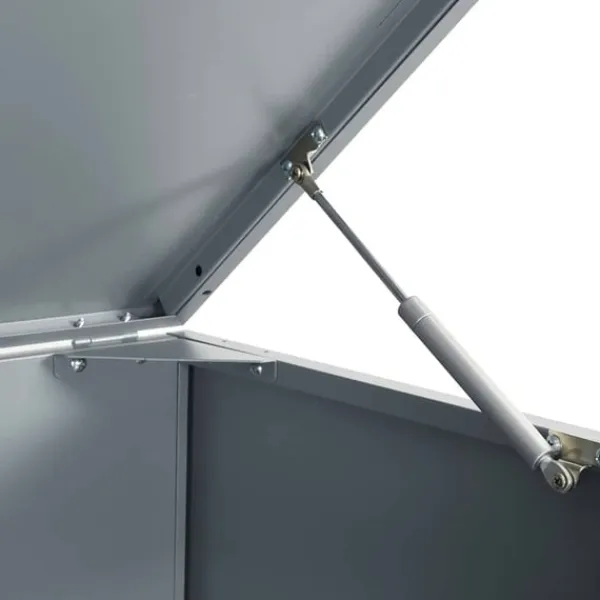 vidaXL Tilbehør Til Affaldshåndtering>skraldespandsskjuler 69x79x117 cm 1 rum stål grå