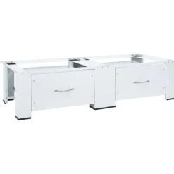 vidaXL sokkel med skuffer til vaskemaskine dobbelt hvid Online