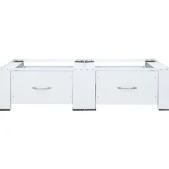 vidaXL sokkel med skuffer til vaskemaskine dobbelt hvid Online