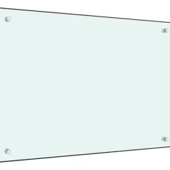 vidaXL stænkplade 70x50 cm hærdet glas hvid - Køkkenredskaber Online
