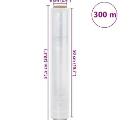 vidaXL Strækfilm 2 stk gennemsigtige 23 μm 50 cm x 300 m