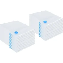 vidaXL Vakuumopbevaringsposer 20 pcs Gennemsigtig og blå 100 x 80 cm New