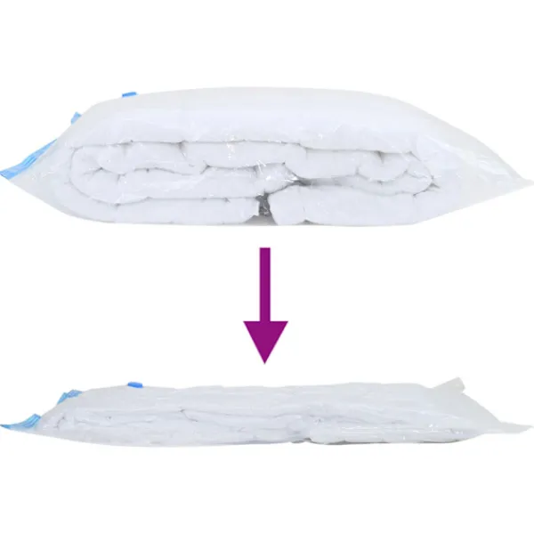 vidaXL Vakuumopbevaringsposer 20 pcs Gennemsigtig og blå 100 x 80 cm New