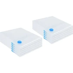 vidaXL Opbevaringsposer Til Hjemmet>Vakuumopbevaringsposer 10 pcs Gennemsigtig og blå 100 x 80 cm