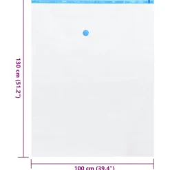 vidaXL Vakuumopbevaringsposer 10 pcs Gennemsigtig og blå 130 x 100 cm New