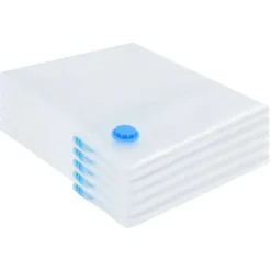 vidaXL Opbevaringsposer Til Hjemmet>Vakuumopbevaringsposer 5 pcs Gennemsigtig og blå 120 x 70 cm