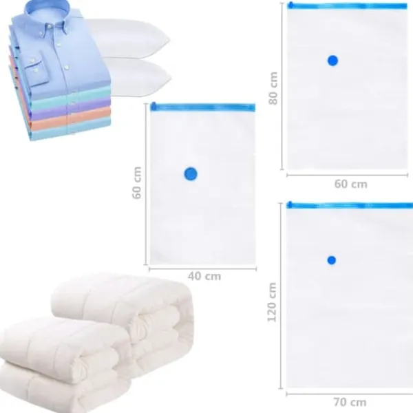 vidaXL vakuumposer til tøjopbevaring 2 størrelser 10 stk. - Opbevaringsposer Online