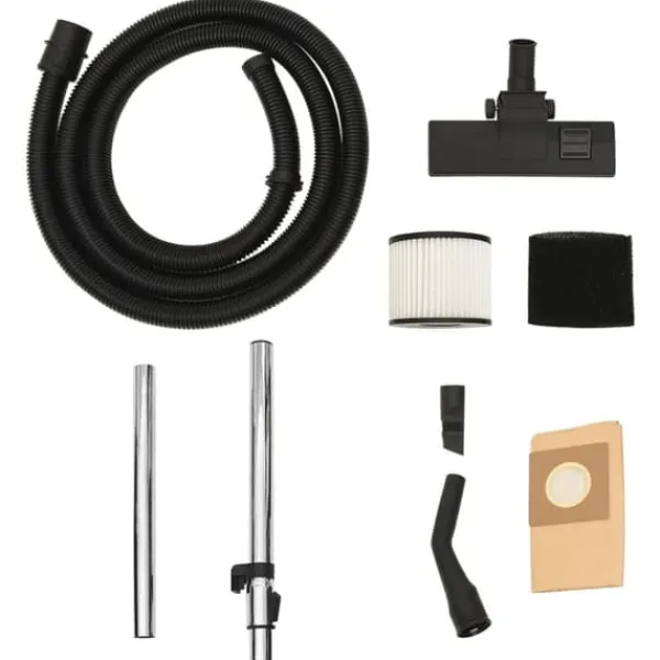 vidaXL Grovstøvsugere>våd-/tørstøvsuger 1200 W 30 l sølvfarvet - Vand– & støvsugere