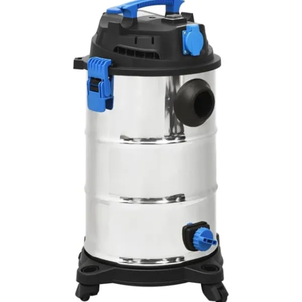 vidaXL Grovstøvsugere>våd-/tørstøvsuger 1200 W 30 l sølvfarvet - Vand– & støvsugere