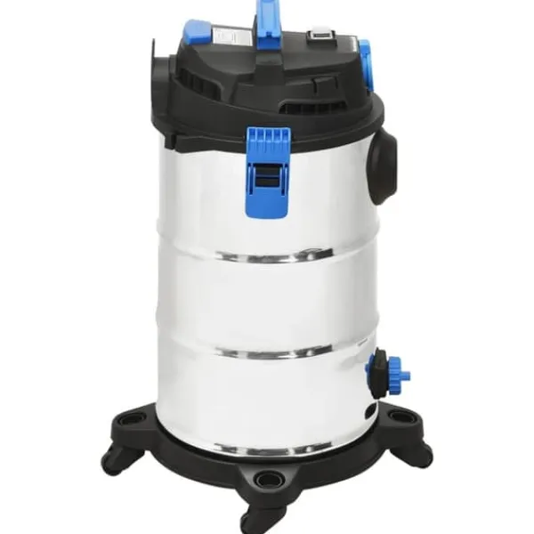 vidaXL Grovstøvsugere>våd-/tørstøvsuger 1200 W 30 l sølvfarvet - Vand– & støvsugere