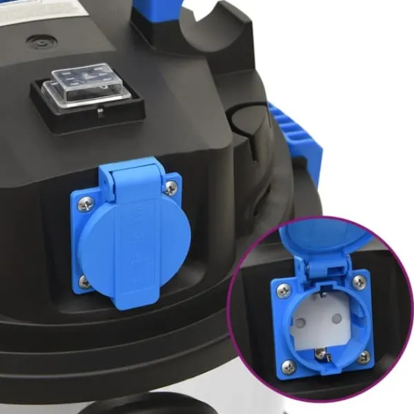 vidaXL Grovstøvsugere>våd-/tørstøvsuger 1200 W 30 l sølvfarvet - Vand– & støvsugere