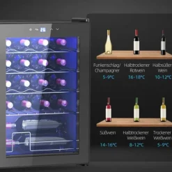 Vin køler, 43x45x64 cm, sort Hot