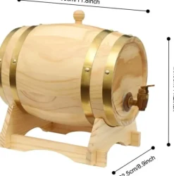 Vinfade Dispenser, Vintage Design, 5L Kapacitet,træ Discount