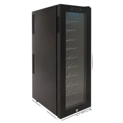 Vinkøleskabe>Vinkøler, 20 flaskers kapacitet, moderne design,30 flasker med lås