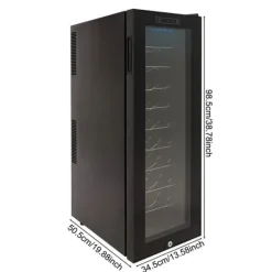 Vinkøleskabe>Vinkøler, 20 flaskers kapacitet, moderne design,30 flasker med lås