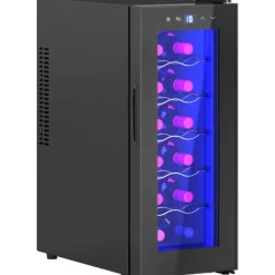 Vinkøleskabe>Vin-køler, 26,5x51,5x65 cm, Sort