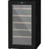 Vinkøleskab 24 flasker, 5–20 °C, LED, 43×45×75 cm, sort Clearance