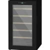 Vinkøleskabe>Vinkøleskab 24 flasker, 5–20 °C, LED, 43×45×75 cm, sort