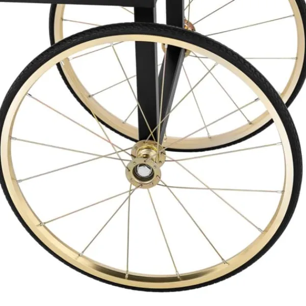 Popcornmaskiner>Vognbund til popcornmaskine med retro skab 51 x 37 cm - sort og guld