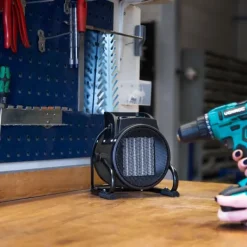 Vonroc Varmeblæser - 2000W | 20m2 - Keramisk | 3 Indstillinger | Bærbar til Bolig, Camping og Garage | Grå