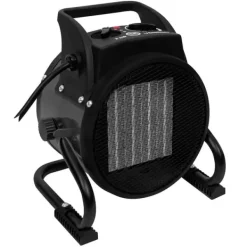 Vonroc Varmeblæser - 2000W | 20m2 - Keramisk | 3 Indstillinger | Bærbar til Bolig, Camping og Garage | Grå