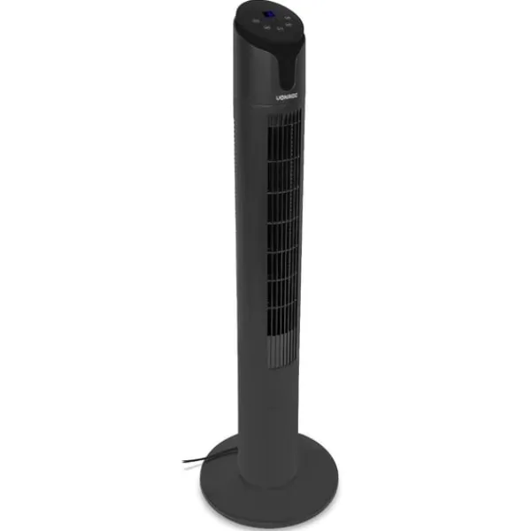 Vonroc Ventilatorer>Ventilator - Tårnventilator - 110 cm | Luksus - Stilren | 3 Hastiger, Svingfunktion, Timer | Sort | Inkl. Fjernbetjening.