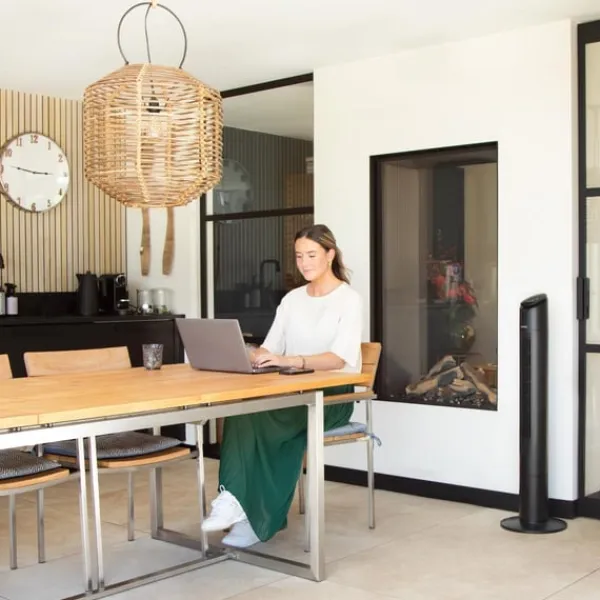 Vonroc Ventilatorer>Ventilator - Tårnventilator - 110 cm | Luksus - Stilren | 3 Hastiger, Svingfunktion, Timer | Sort | Inkl. Fjernbetjening.